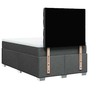 Box spring postel s matrací tmavě šedá 120x190 cm textil - obrázek 12
