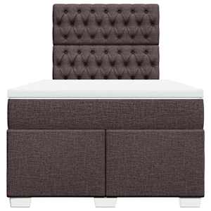 Box spring postel s matrací tmavě hnědá 120x190 cm textil - obrázek 6