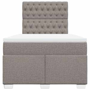 Box spring postel s matrací taupe 120x190 cm textil - obrázek 6