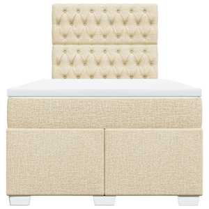 Box spring postel s matrací krémová 120x190 cm textil - obrázek 6