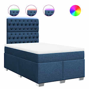 Box spring postel s matrací černá 120x190 cm textil - obrázek 2