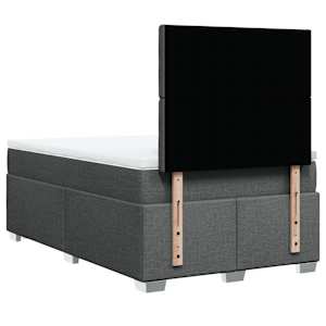 Box spring postel s matrací tmavě šedá 120x190 cm textil - obrázek 12
