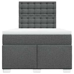 Box spring postel s matrací tmavě šedá 120x190 cm textil - obrázek 6