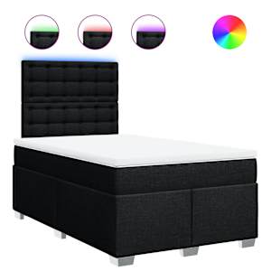 Box spring postel s matrací černá 120x190 cm textil - obrázek 2