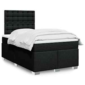 Box spring postel s matrací černá 120x190 cm textil - obrázek 1
