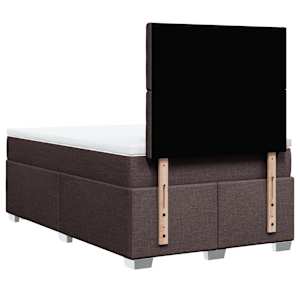 Box spring postel s matrací tmavě hnědá 120x190 cm textil - obrázek 12