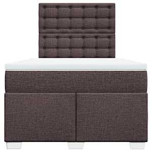 Box spring postel s matrací tmavě hnědá 120x190 cm textil - obrázek 6