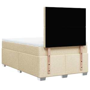 Box spring postel s matrací krémová 120x190 cm textil - obrázek 12