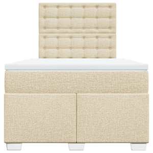 Box spring postel s matrací krémová 120x190 cm textil - obrázek 6