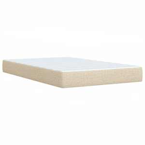 Box spring postel s matrací krémová 120x190 cm textil - obrázek 9