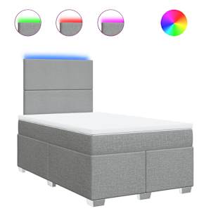 Box spring postel s matrací světle šedá 120 x 200 cm textil - obrázek 2
