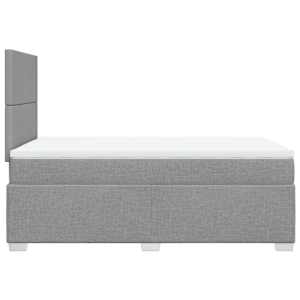 Box spring postel s matrací světle šedá 120 x 200 cm textil - obrázek 11