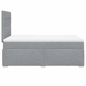 Box spring postel s matrací světle šedá 120 x 200 cm textil - obrázek 12