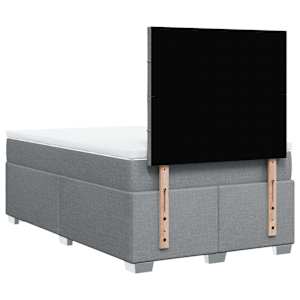 Box spring postel s matrací světle šedá 120 x 200 cm textil - obrázek 13