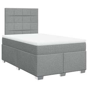 Box spring postel s matrací světle šedá 120 x 200 cm textil - obrázek 6