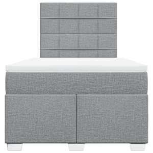 Box spring postel s matrací světle šedá 120 x 200 cm textil - obrázek 7