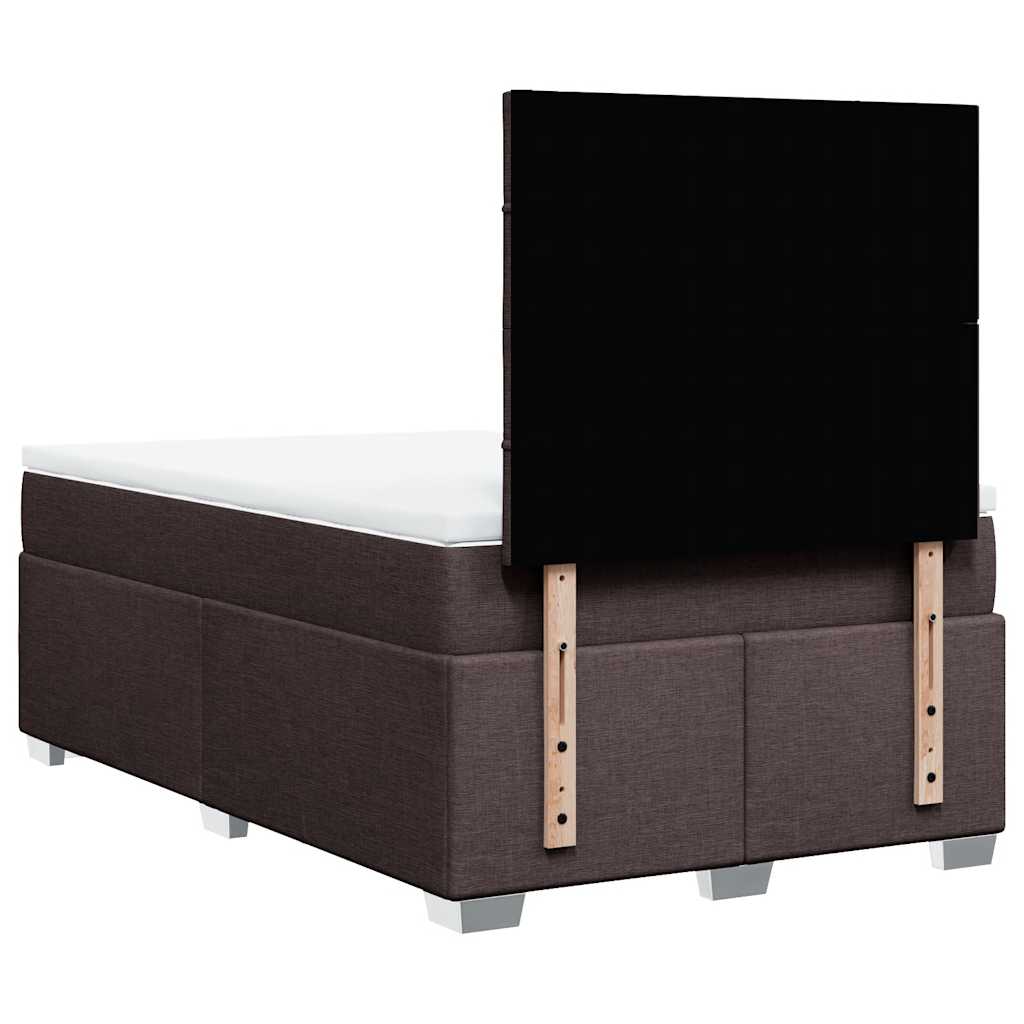 Box spring postel s matrací tmavě hnědá 120x200 cm textil - obrázek 13