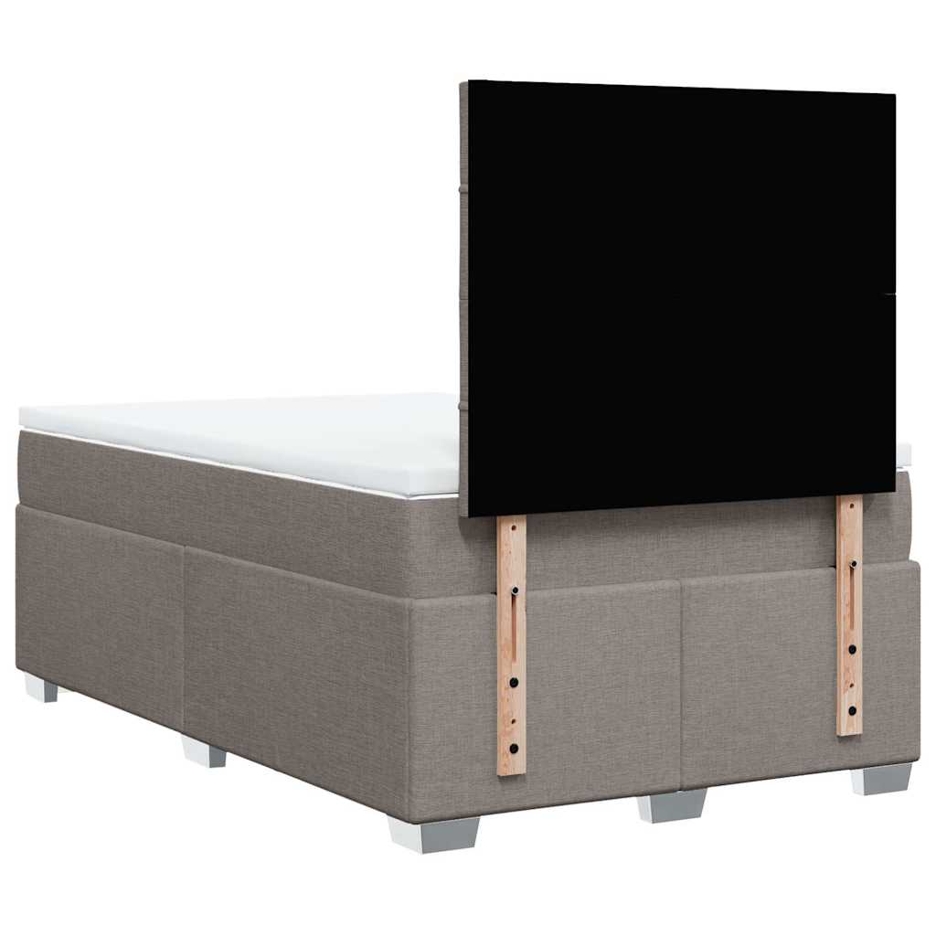 Box spring postel s matrací taupe 120x200 cm textil - obrázek 13