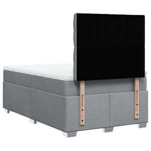 Box spring postel s matrací světle šedá 120 x 200 cm textil - obrázek 12