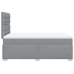Box spring postel s matrací světle šedá 120 x 200 cm textil - obrázek 11
