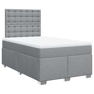 Box spring postel s matrací světle šedá 120 x 200 cm textil - obrázek 3