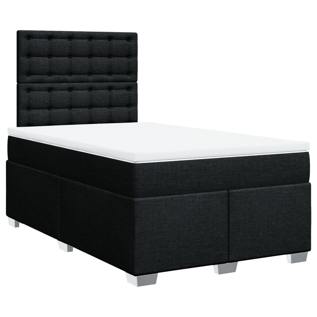 Thumbnail - vidaXL Boxspringbett mit Matratze Schwarz 120x200 cm Stoff