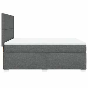 Box spring postel s matrací tmavě šedý 140 x 190 cm textil - obrázek 11