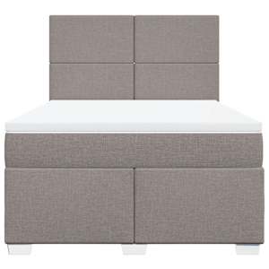 Box spring postel s matrací taupe 140x190 cm textil - obrázek 8