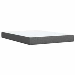Box spring postel s matrací tmavě šedý 140 x 190 cm textil - obrázek 9