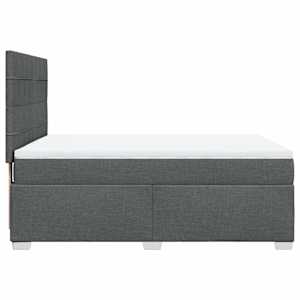 Box spring postel s matrací tmavě šedý 140 x 190 cm textil - obrázek 11