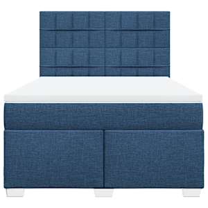 Box spring postel s matrací modrá 140x190 cm textil - obrázek 6