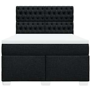 Box spring postel s matrací černá 140 x 190 cm textil - obrázek 6