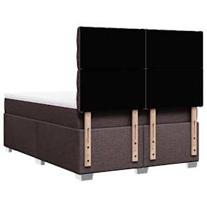 Box spring postel s matrací tmavě hnědá 140x190 cm textil - obrázek 12