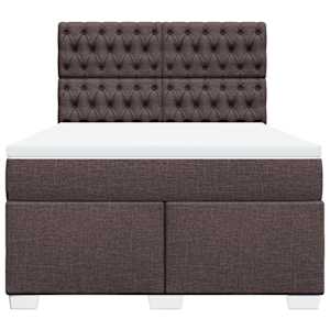 Box spring postel s matrací tmavě hnědá 140x190 cm textil - obrázek 6