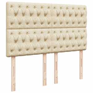 Box spring postel s matrací krémová 140x190 cm textil - obrázek 7