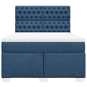 Box spring postel s matrací modrá 140x190 cm textil - obrázek 6