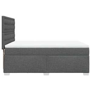 Box spring postel s matrací tmavě šedý 140 x 190 cm textil - obrázek 11