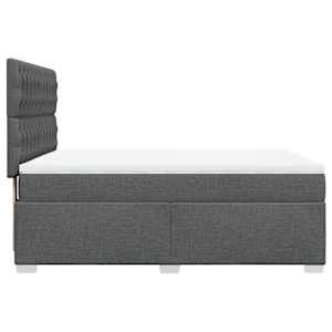 Box spring postel s matrací tmavě šedá 140x200 cm textil - obrázek 10