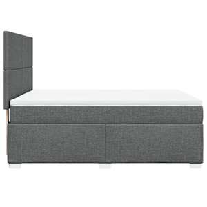Box spring postel s matrací tmavě šedá 160x200 cm textil - obrázek 11