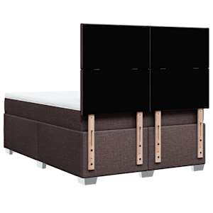 Box spring postel s matrací tmavě hnědá 160x200 cm textil - obrázek 12