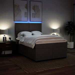 Box spring postel s matrací tmavě hnědá 160x200 cm textil - obrázek 5