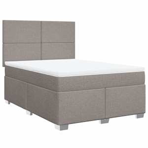 Box spring postel s matrací taupe 160x200 cm textil - obrázek 3