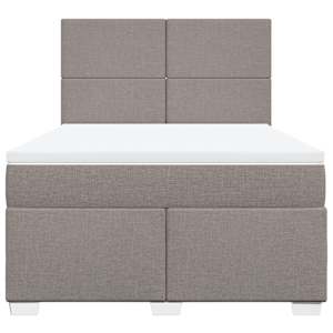 Box spring postel s matrací taupe 160x200 cm textil - obrázek 6