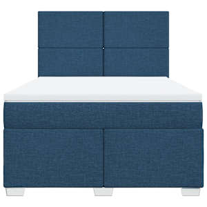 Box spring postel s matrací modrá 160x200 cm textil - obrázek 6