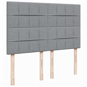 Box spring postel s matrací světle šedá 160 x 200 cm textil - obrázek 7