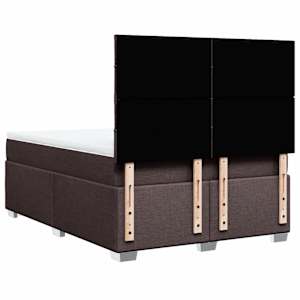Box spring postel s matrací tmavě hnědá 160x200 cm textil - obrázek 12