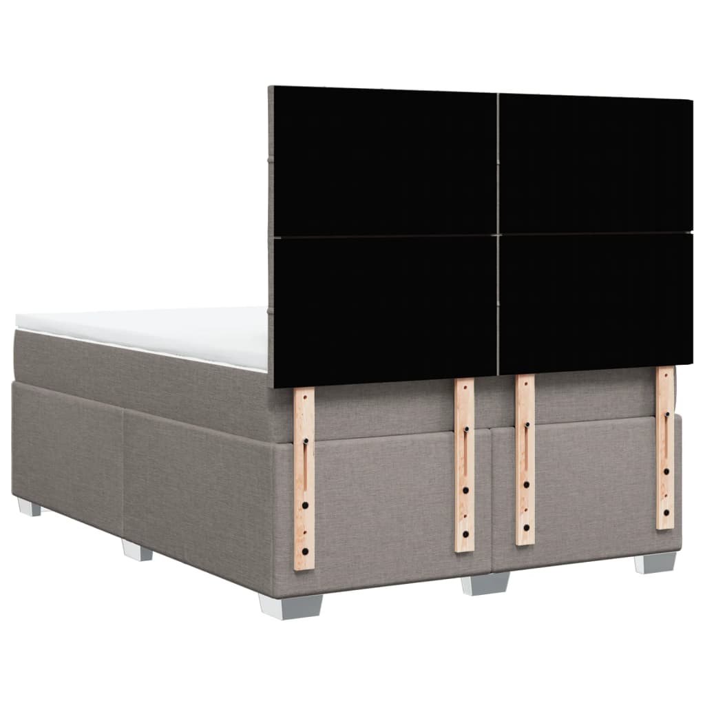 Box spring postel s matrací taupe 160x200 cm textil - obrázek 12