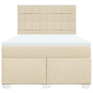 Box spring postel s matrací krémová 160x200 cm textil - obrázek 6