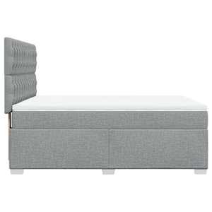 Box spring postel s matrací světle šedá 160 x 200 cm textil - obrázek 11