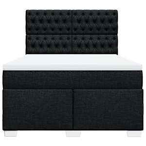 Box spring postel s matrací černá 160x200 cm textil - obrázek 6